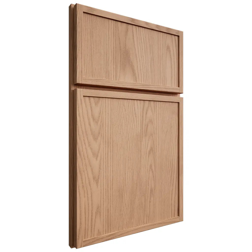 Shiloh Cabinetry Full Overlay Napa Vertical Red Oak Plain Cut Natural Door