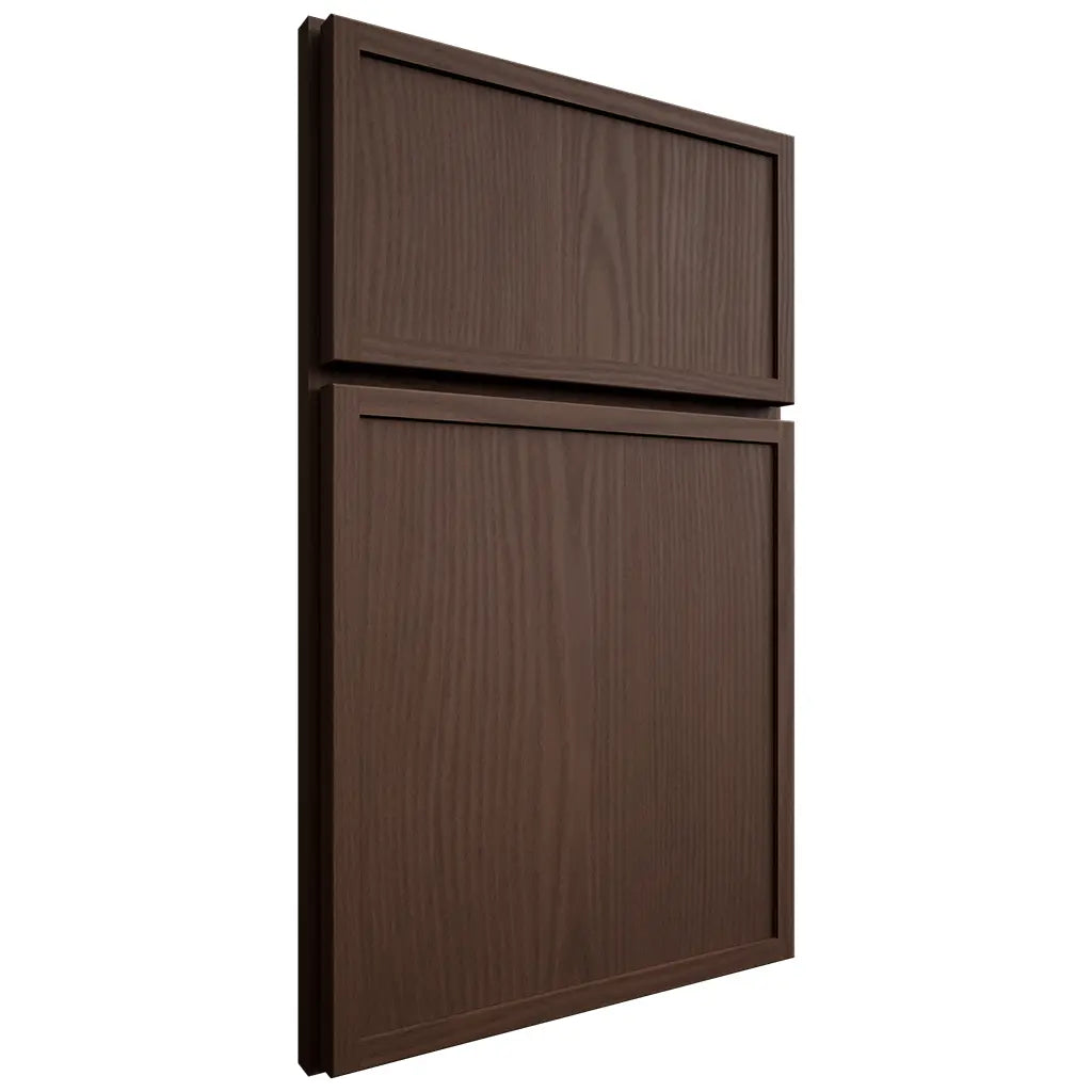 Shiloh Cabinetry Full Overlay Napa Vertical White Oak Plain Cut Braun Door