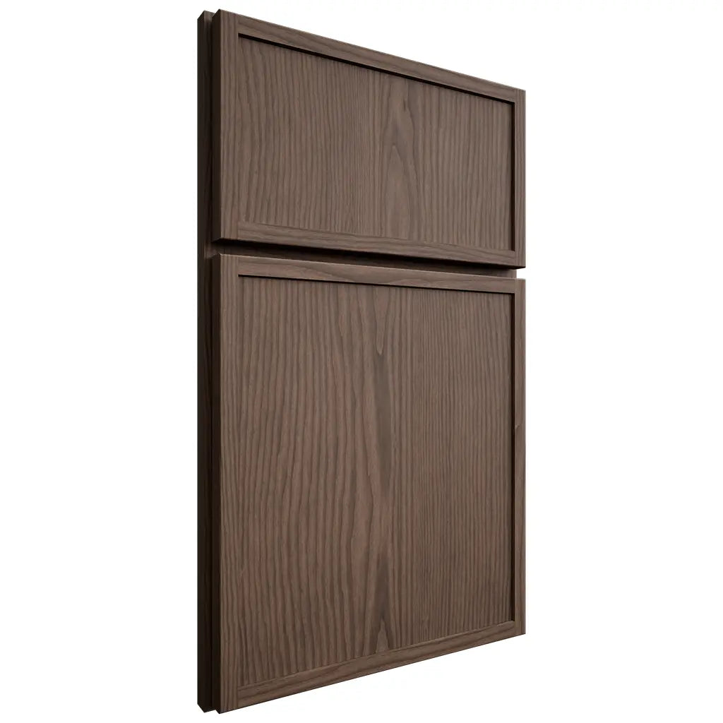 Shiloh Cabinetry Full Overlay Napa Vertical White Oak Plain Cut Mineral Door