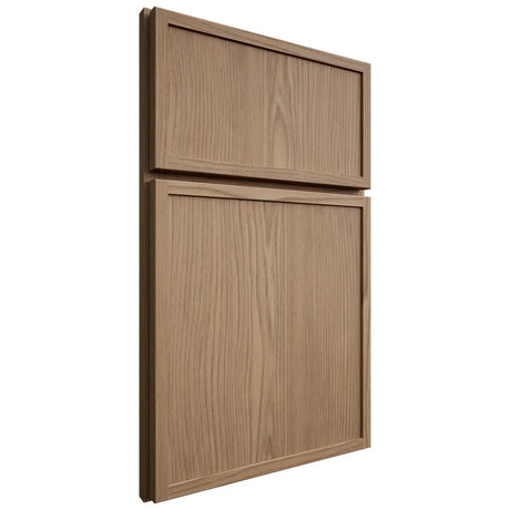 Shiloh Cabinetry Full Overlay Napa Vertical White Oak Plain Cut Natural Door