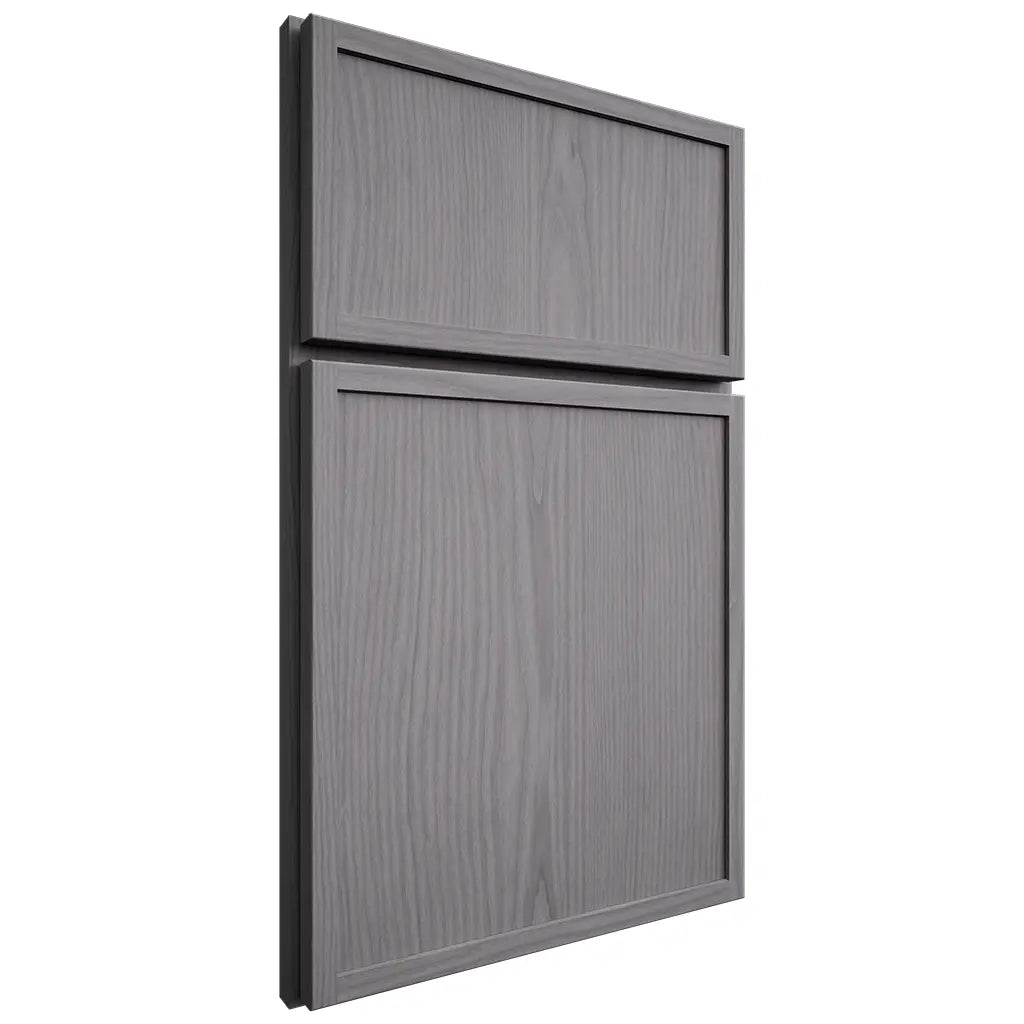 Shiloh Cabinetry Full Overlay Napa Vertical White Oak Plain Cut Sterling Door