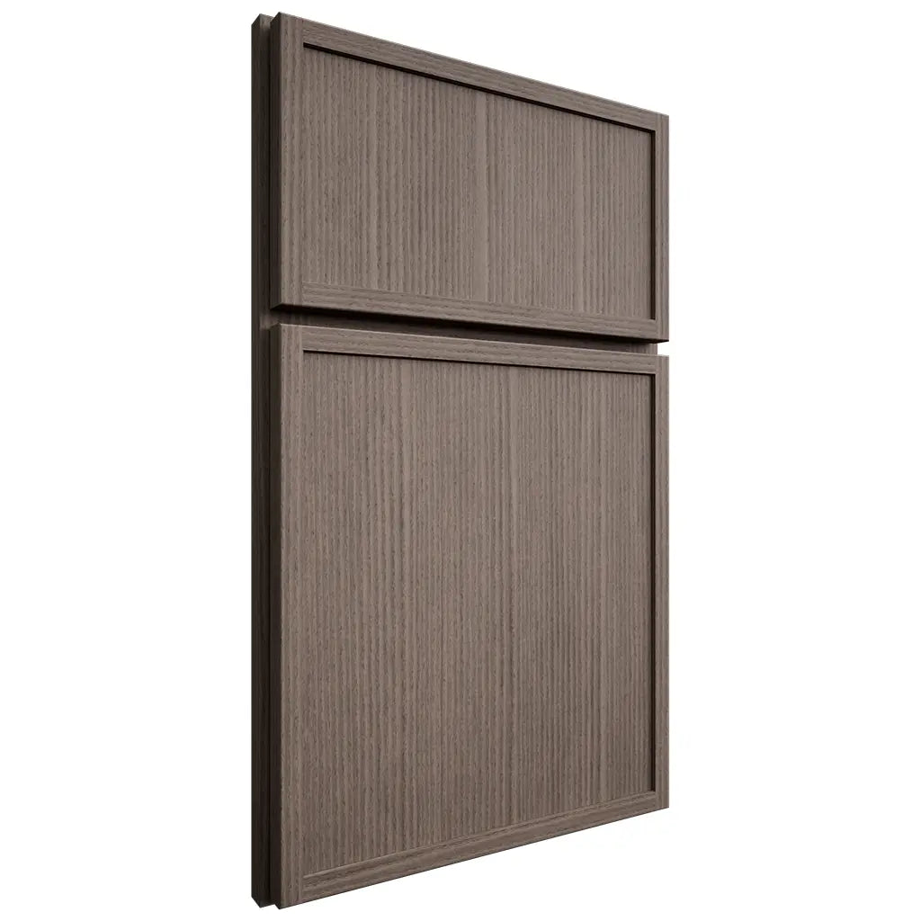 Shiloh Cabinetry Full Overlay Napa Vertical White Oak Rift Cut Clay Door