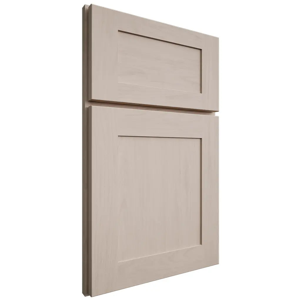 Shiloh Cabinetry Full Overlay New Haven Alder Plain Cut White Sands Door