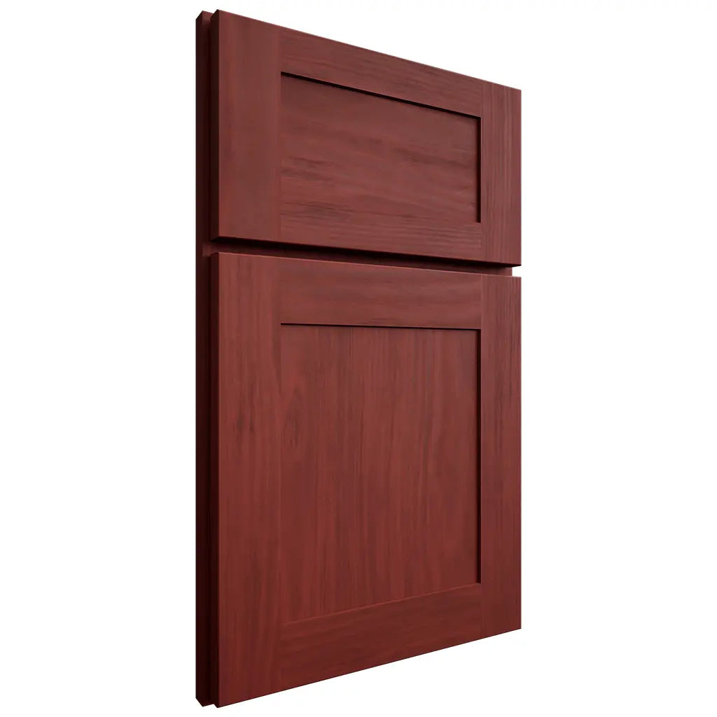 Shiloh Cabinetry Full Overlay New Haven Cherry Plain Cut Red Door