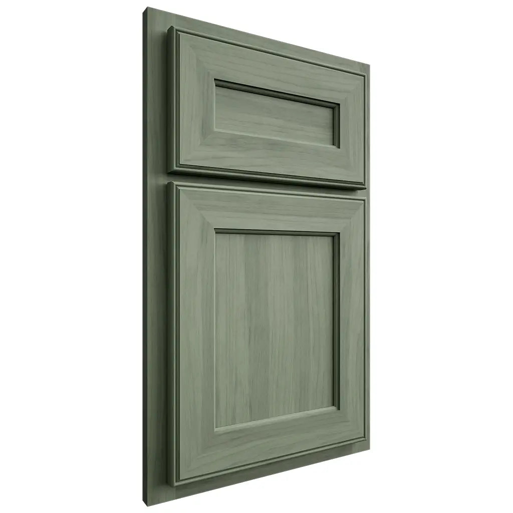 Shiloh Cabinetry Full Overlay New Haven Hickory Plain Cut Moss Door