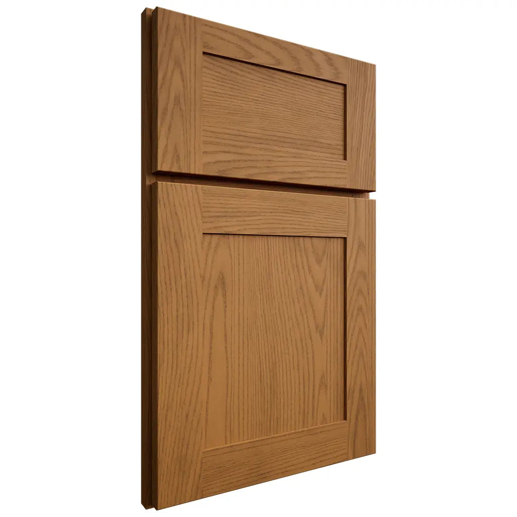 Shiloh Cabinetry Full Overlay New Haven Red Oak Plain Cut Autumn Door
