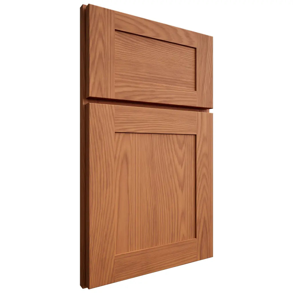 Shiloh Cabinetry Full Overlay New Haven Red Oak Plain Cut Harvest Door