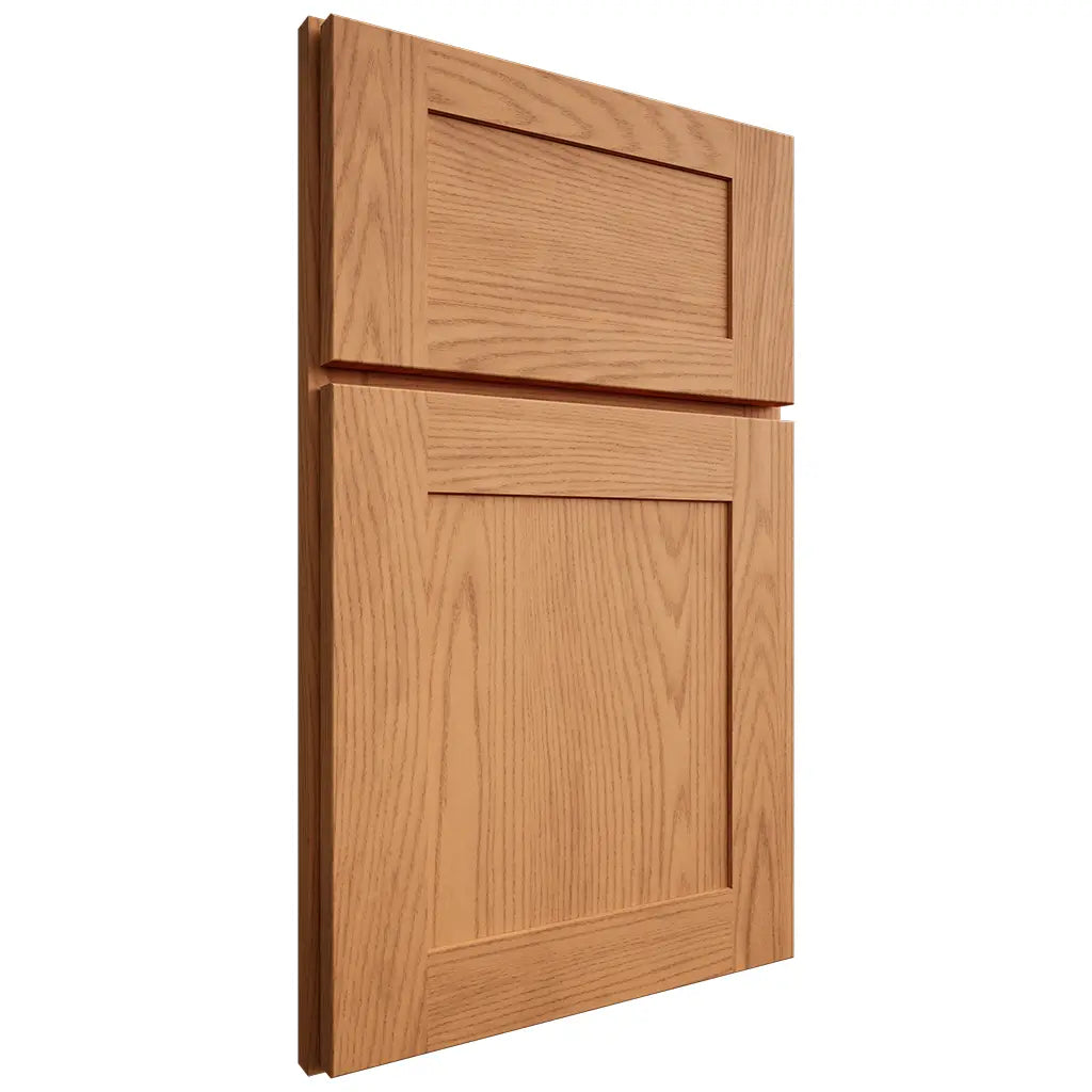 Shiloh Cabinetry Full Overlay New Haven Red Oak Plain Cut Medium Door