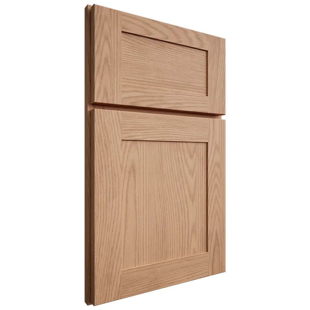 Shiloh Cabinetry Full Overlay New Haven Red Oak Plain Cut Natural Door