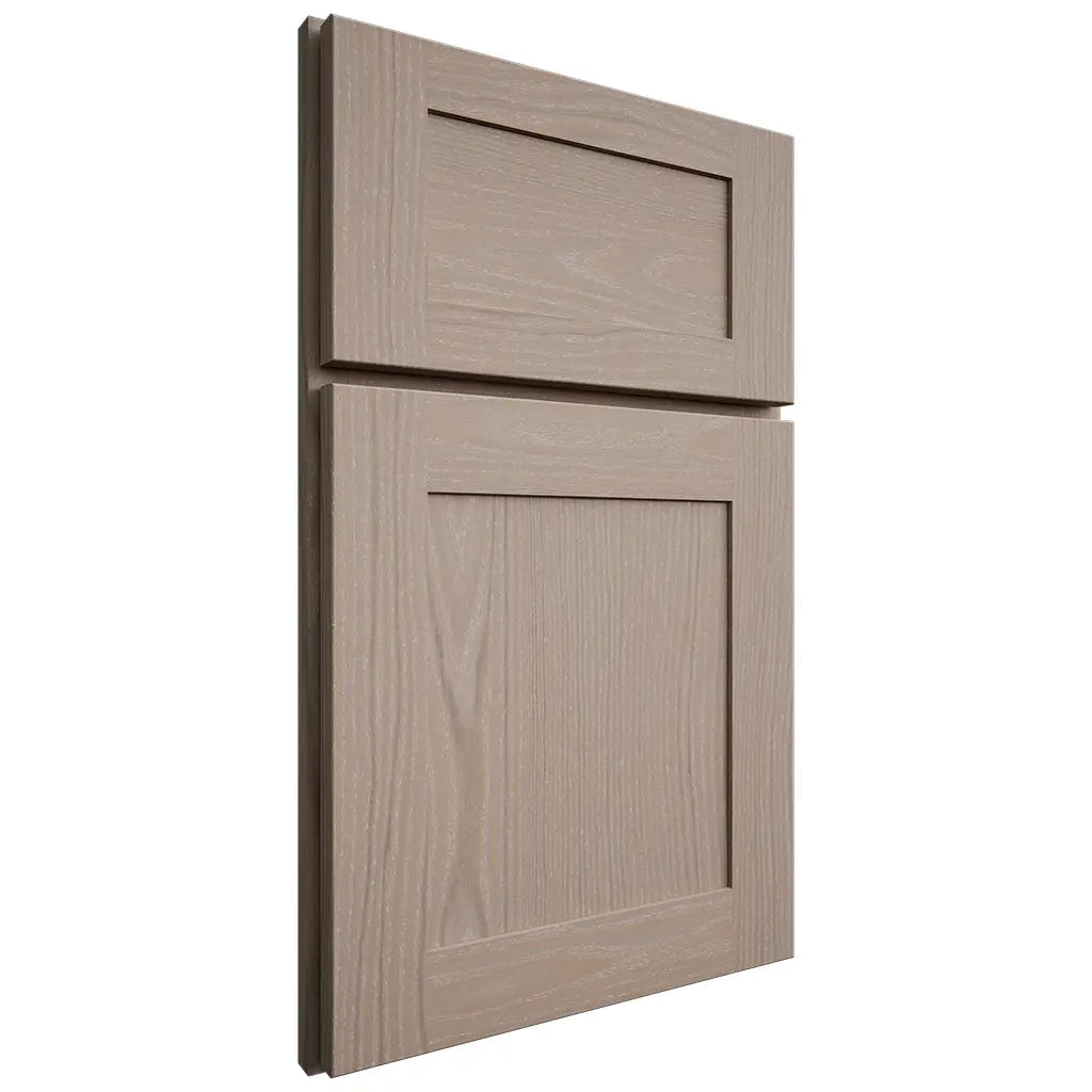 Shiloh Cabinetry Full Overlay New Haven White Oak Plain Cut Whitewash Door