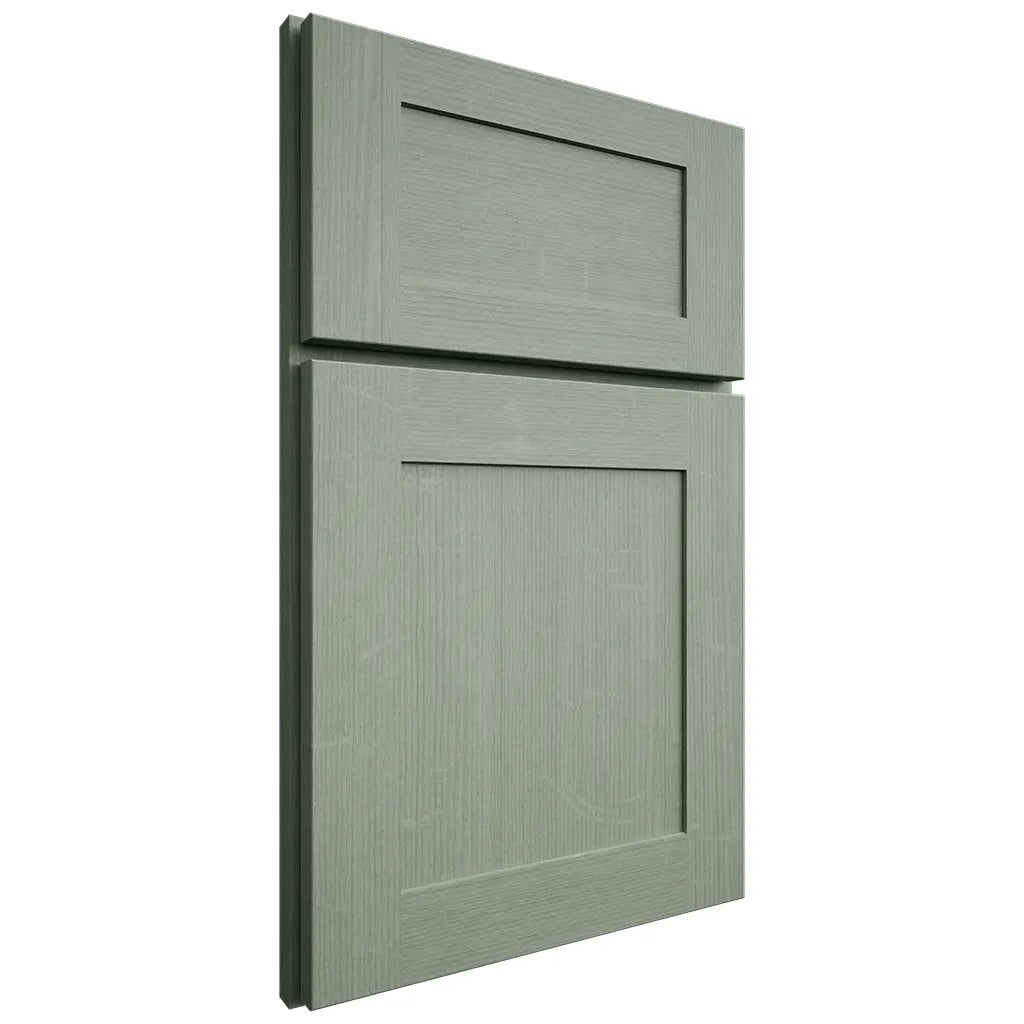 Shiloh Cabinetry Full Overlay New Haven White Oak Quarter Sawn Moss Door