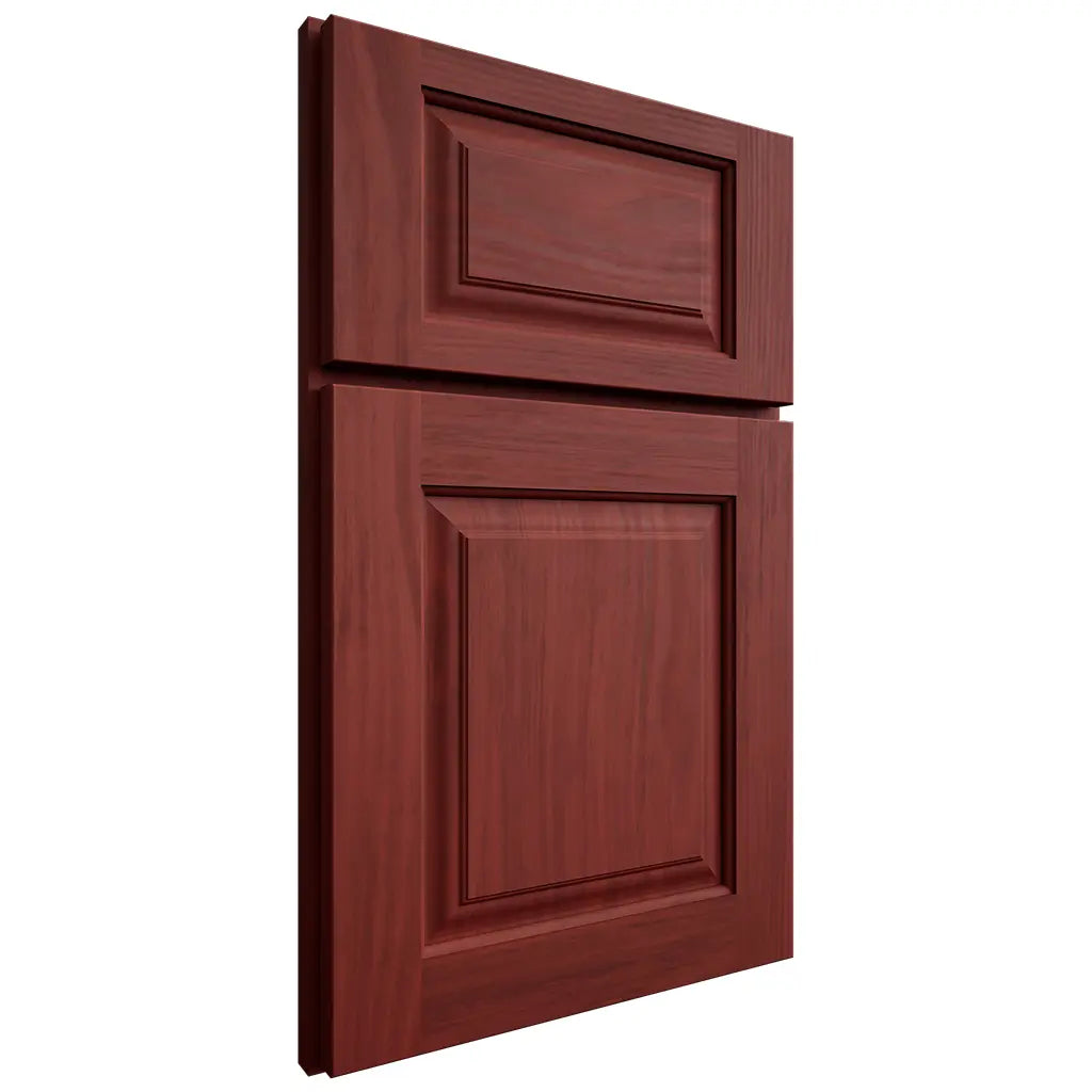 Shiloh Cabinetry Full Overlay Oxford Cherry Plain Cut Red Door