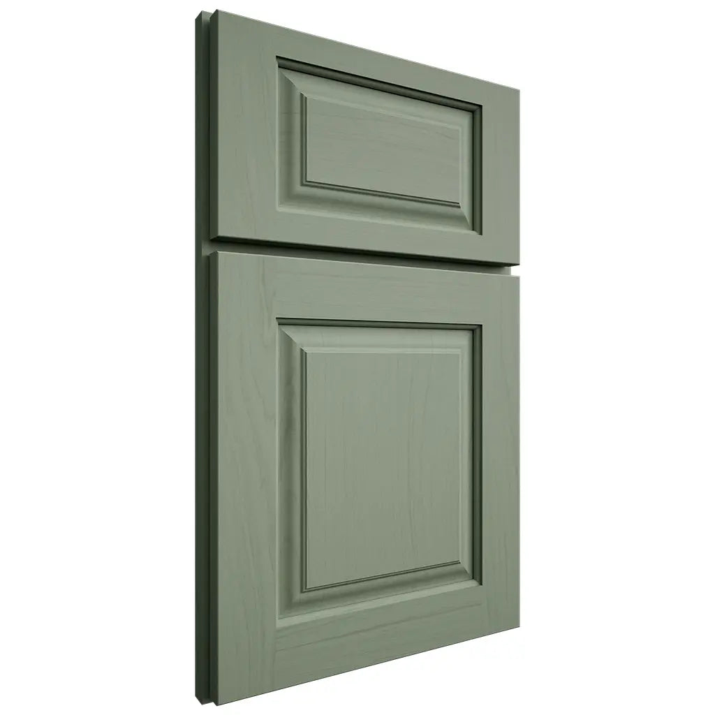 Shiloh Cabinetry Full Overlay Oxford Poplar Plain Cut Moss Door