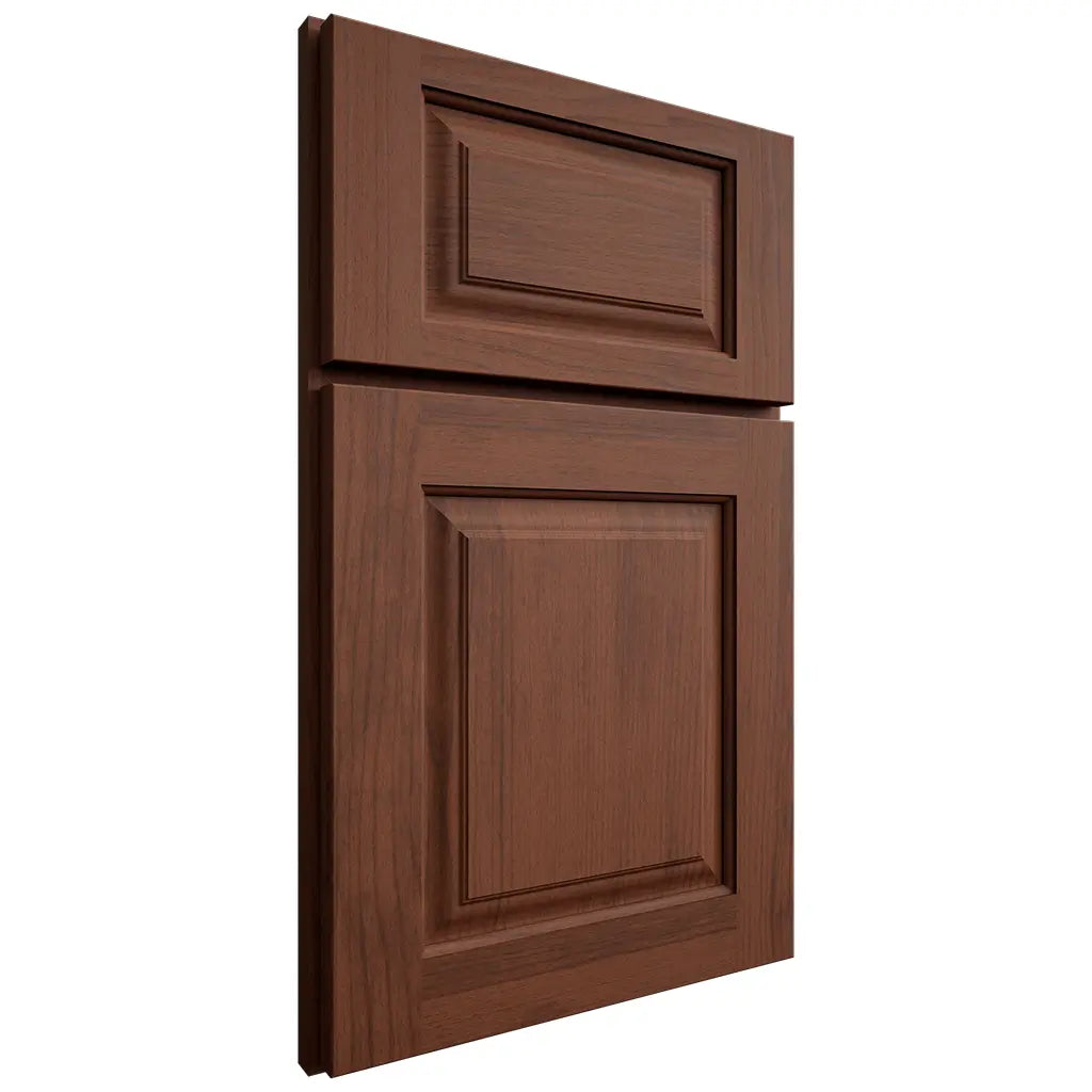 Shiloh Cabinetry Full Overlay Oxford Walnut Plain Cut Rye Door