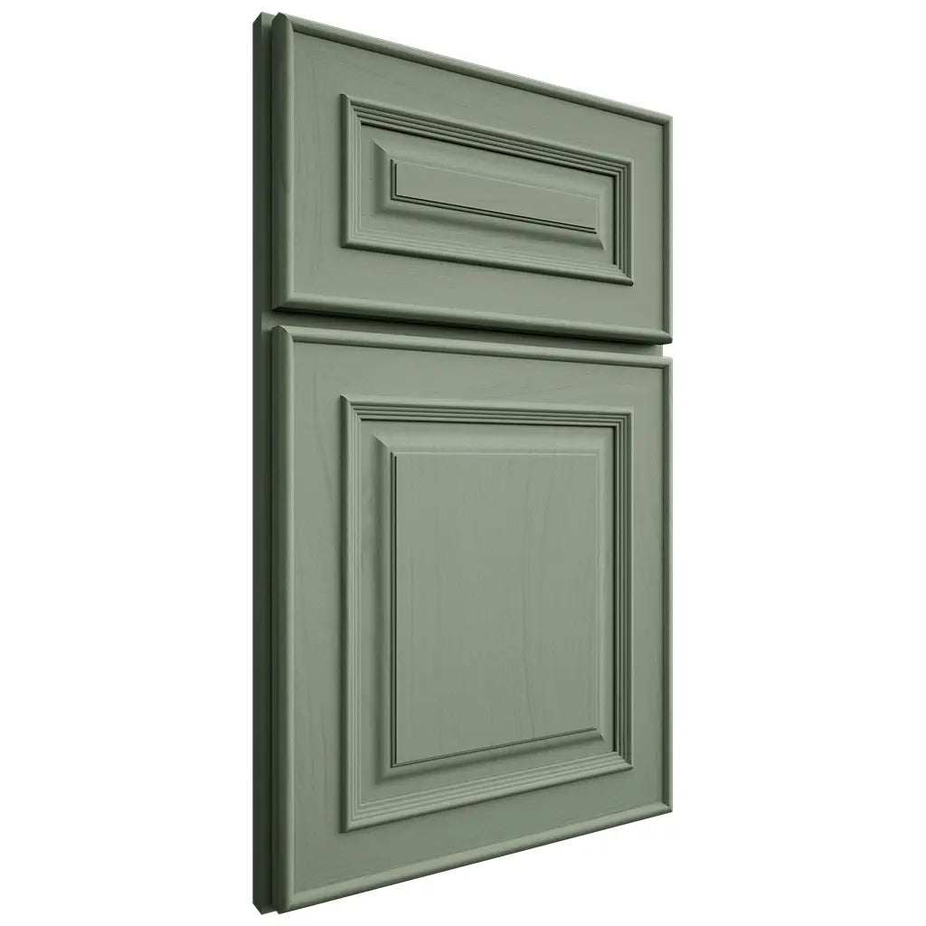 Shiloh Cabinetry Full Overlay Portland Poplar Plain Cut Moss Door
