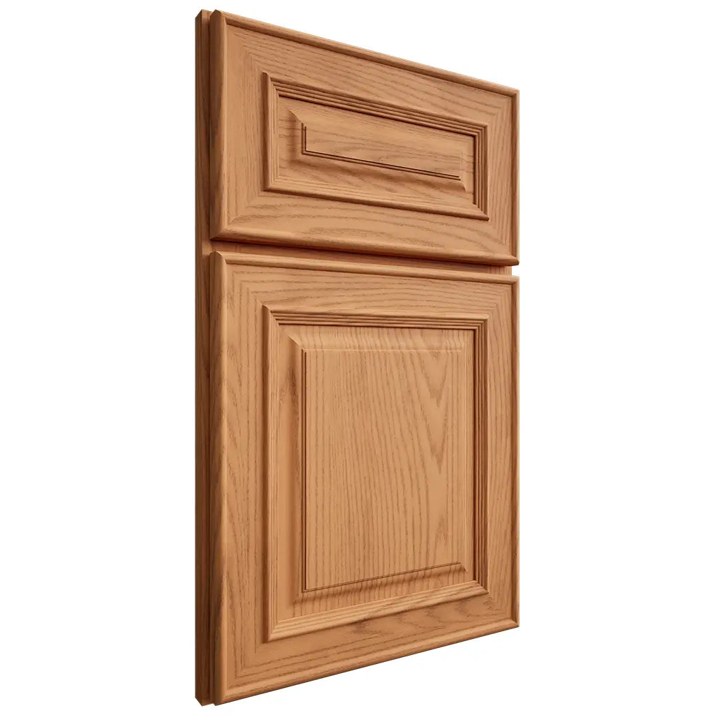 Shiloh Cabinetry Full Overlay Portland Red Oak Plain Cut Medium Door