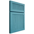 Shiloh Cabinetry Full Overlay Reeded Malibu Alder Plain Cut Aqua Door
