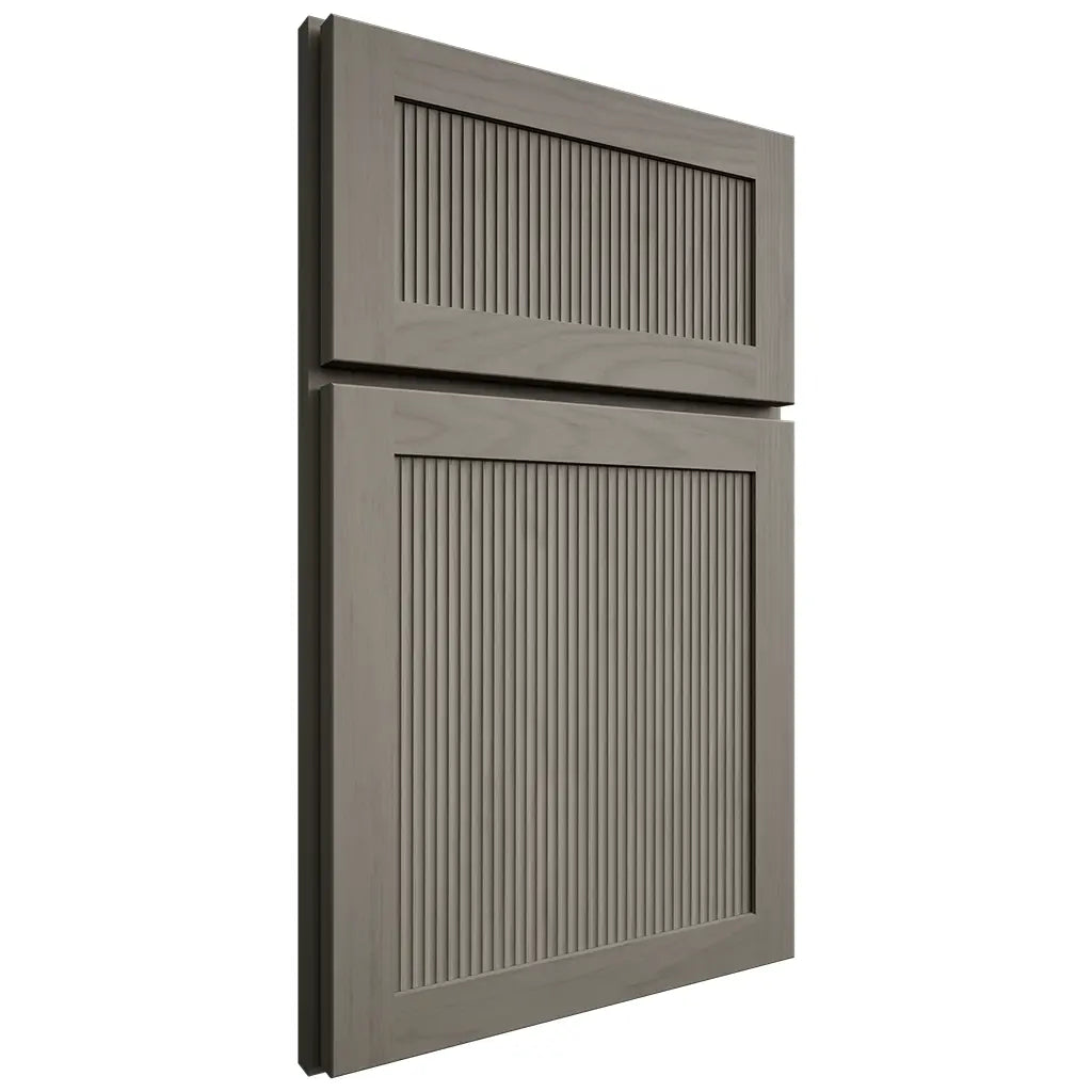 Shiloh Cabinetry Full Overlay Reeded Malibu Alder Plain Cut Thyme Door
