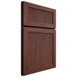 Shiloh Cabinetry Full Overlay Reeded Malibu Cherry Plain Cut Bourbon Door