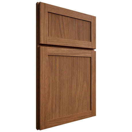 Shiloh Cabinetry Full Overlay Reeded Malibu Cherry Plain Cut Coffee Door