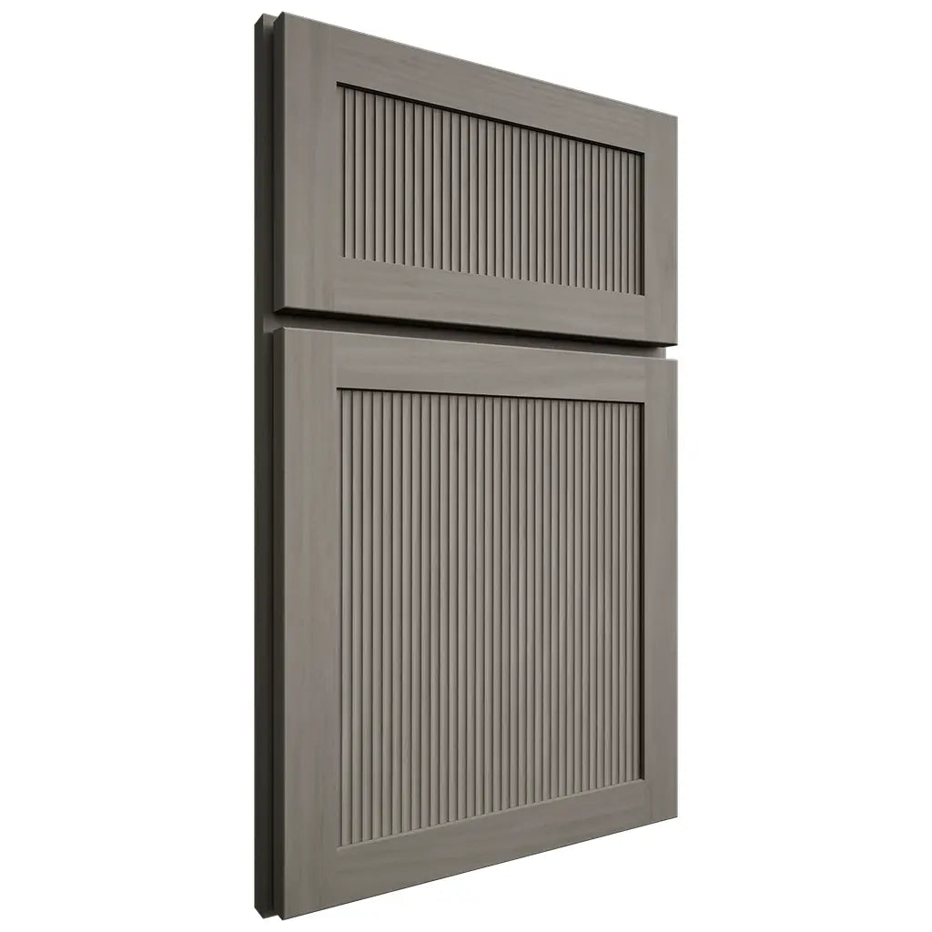 Shiloh Cabinetry Full Overlay Reeded Malibu Cherry Plain Cut Thyme Door