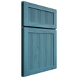 Shiloh Cabinetry Full Overlay Reeded Malibu Hickory Plain Cut Aqua Door
