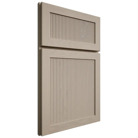 Shiloh Cabinetry Full Overlay Reeded Malibu Maple Plain Cut Pebble Door