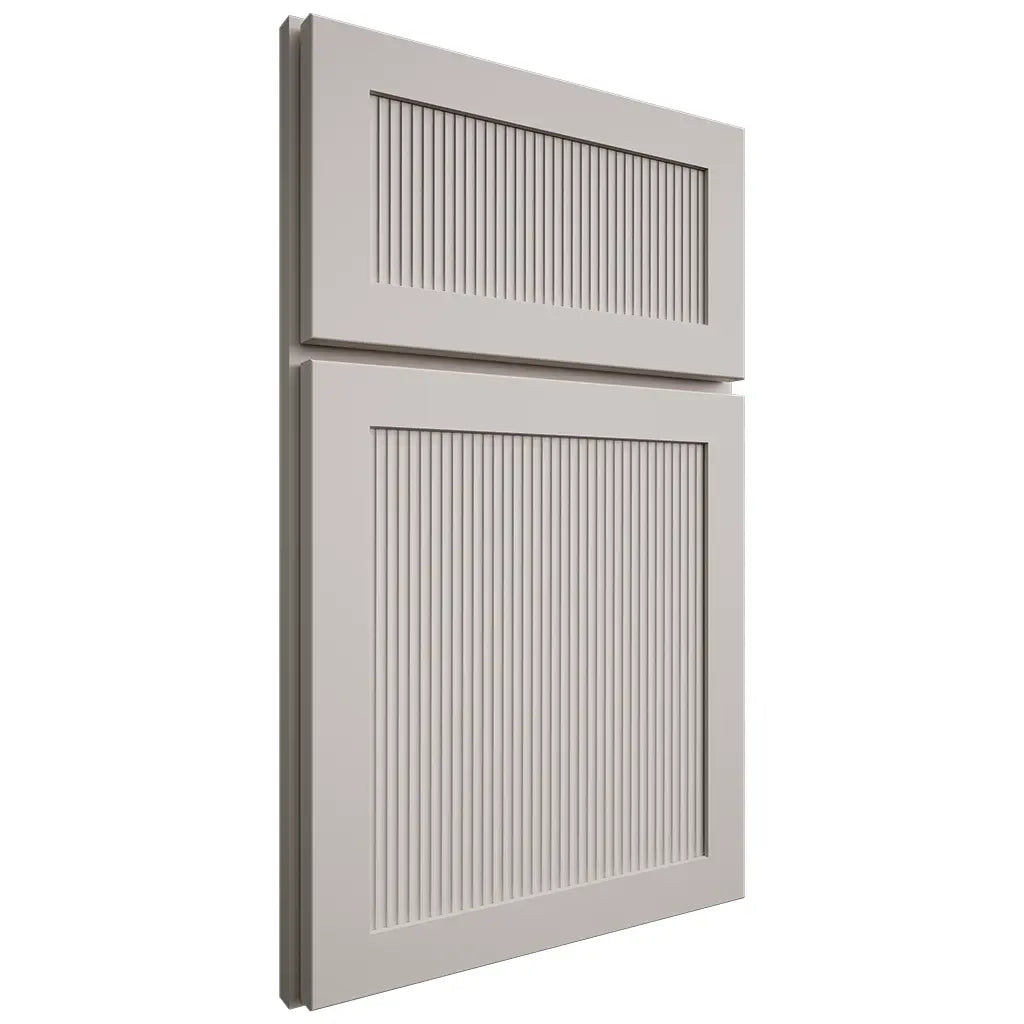 Shiloh Cabinetry Full Overlay Reeded Malibu Paintable Amazing Gray Door