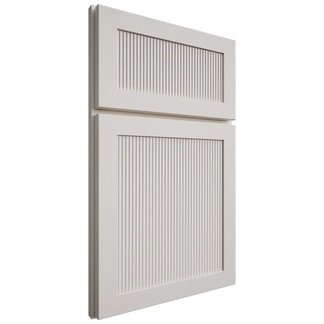 Shiloh Cabinetry Full Overlay Reeded Malibu Paintable Eggshell Door