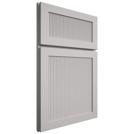 Shiloh Cabinetry Full Overlay Reeded Malibu Paintable Light French Gray Door