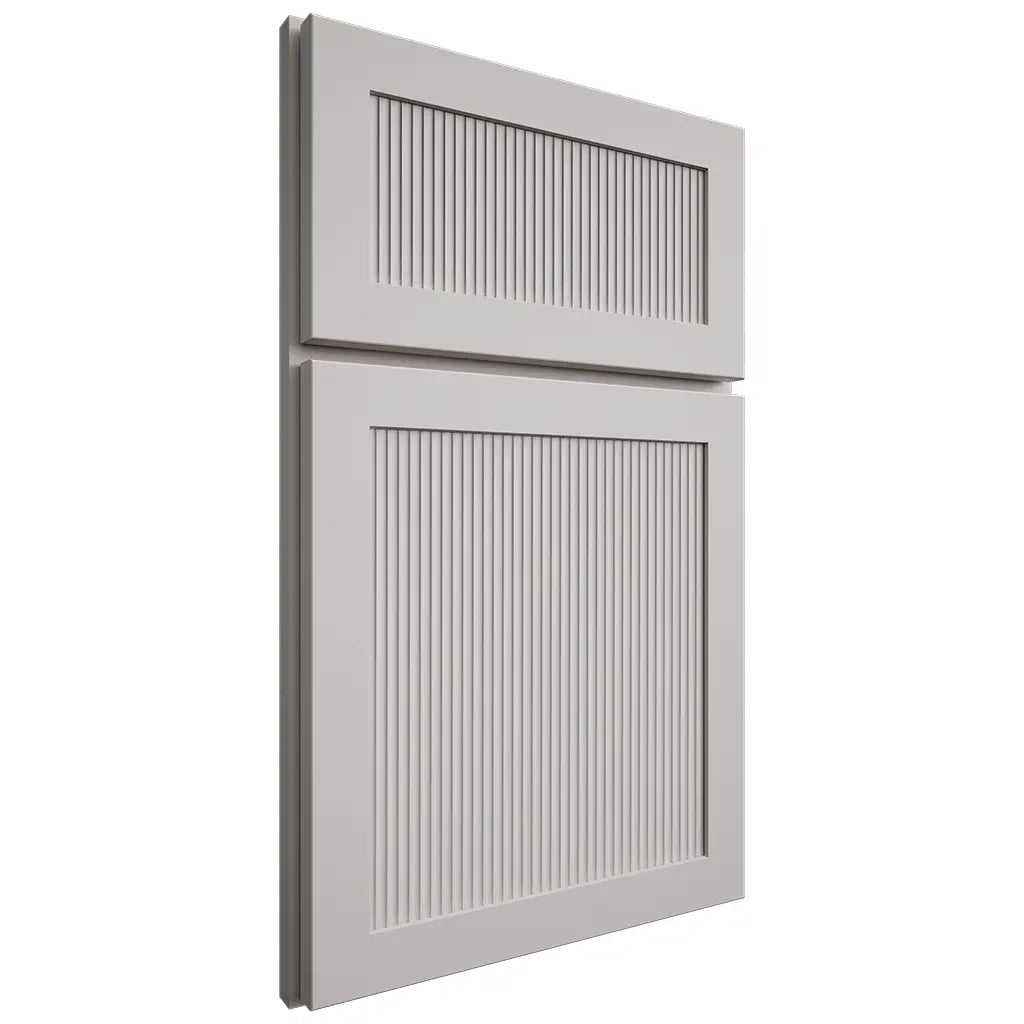 Shiloh Cabinetry Full Overlay Reeded Malibu Paintable Mindful Gray Door