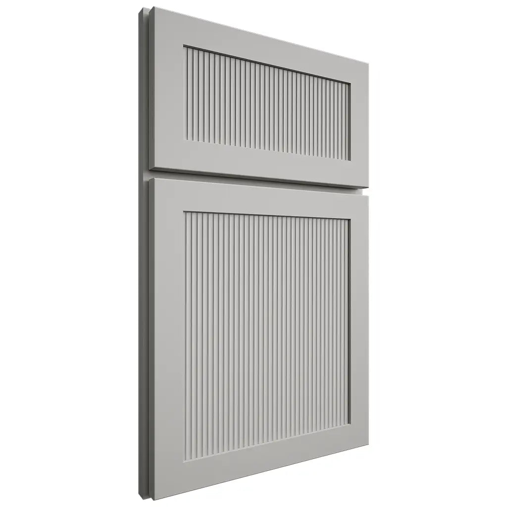 Shiloh Cabinetry Full Overlay Reeded Malibu Paintable Unusual Gray Door