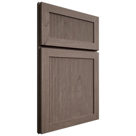 Shiloh Cabinetry Full Overlay Reeded Malibu Poplar Plain Cut River Rock Door