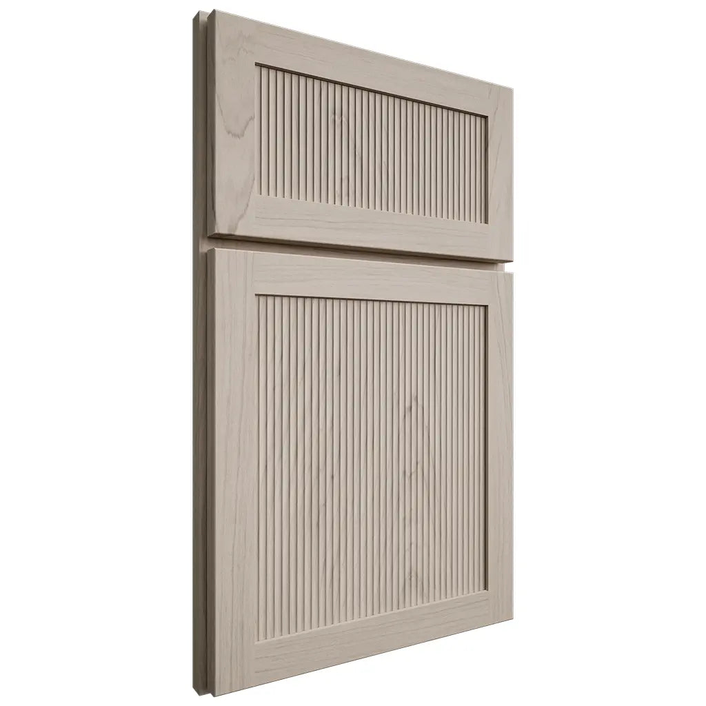 Shiloh Cabinetry Full Overlay Reeded Malibu Poplar Plain Cut Seagull Door