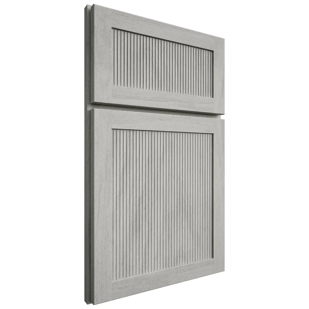 Shiloh Cabinetry Full Overlay Reeded Malibu Poplar Plain Cut Stratus Door
