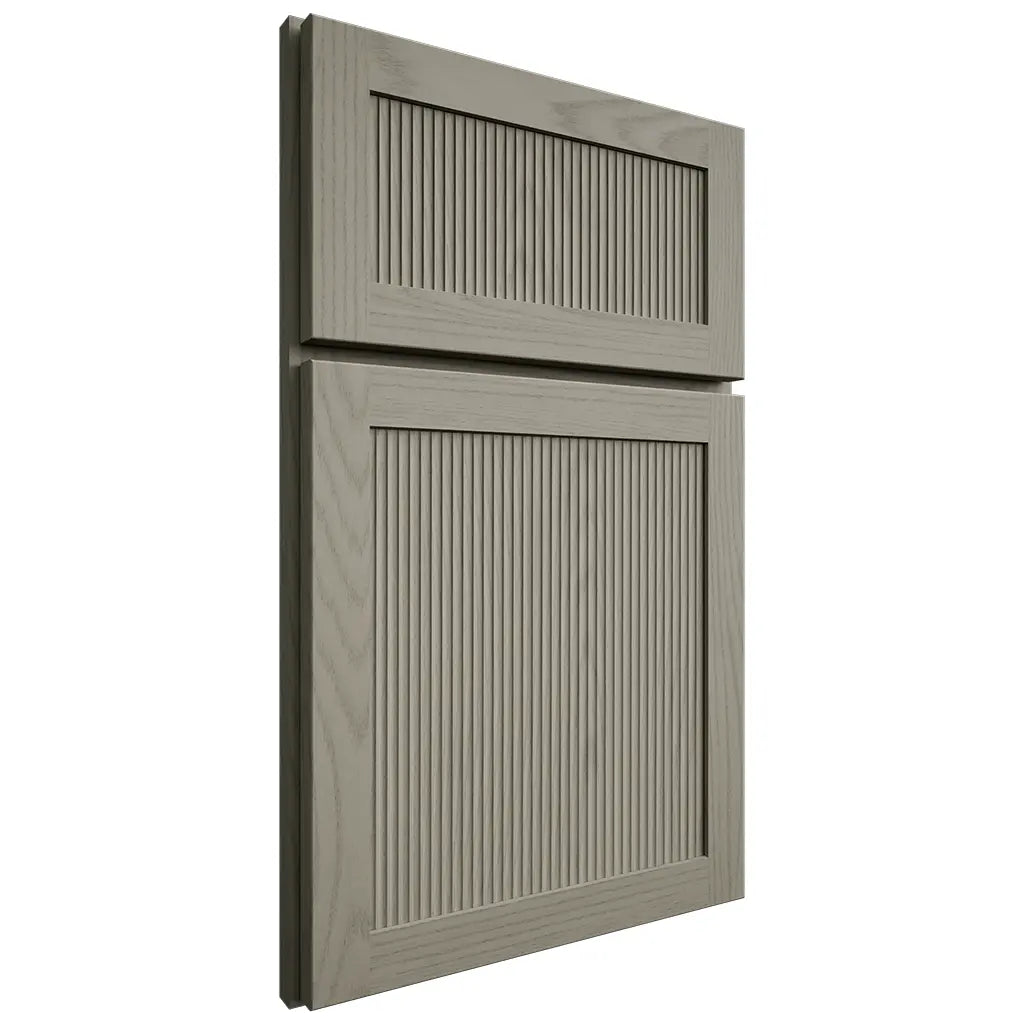 Shiloh Cabinetry Full Overlay Reeded Malibu Red Oak Plain Cut Thyme Door