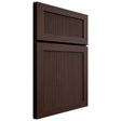 Shiloh Cabinetry Full Overlay Reeded Malibu Walnut Plain Cut Bison Door