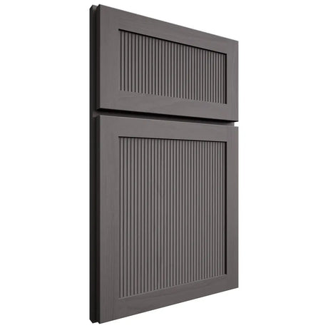 Shiloh Cabinetry Full Overlay Reeded Malibu Walnut Plain Cut Cadet Door