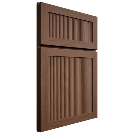 Shiloh Cabinetry Full Overlay Reeded Malibu Walnut Plain Cut Natural Door