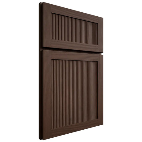 Shiloh Cabinetry Full Overlay Reeded Malibu White Oak Plain Cut Braun Door