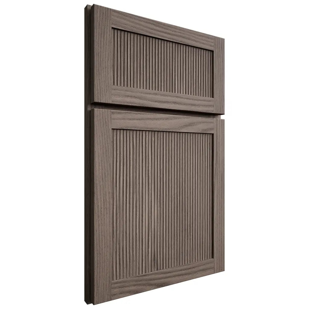 Shiloh Cabinetry Full Overlay Reeded Malibu White Oak Plain Cut Clay Door