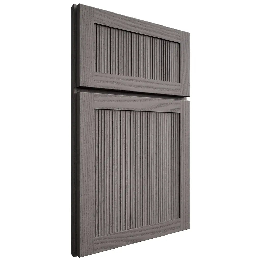 Shiloh Cabinetry Full Overlay Reeded Malibu White Oak Plain Cut Flagstone Door