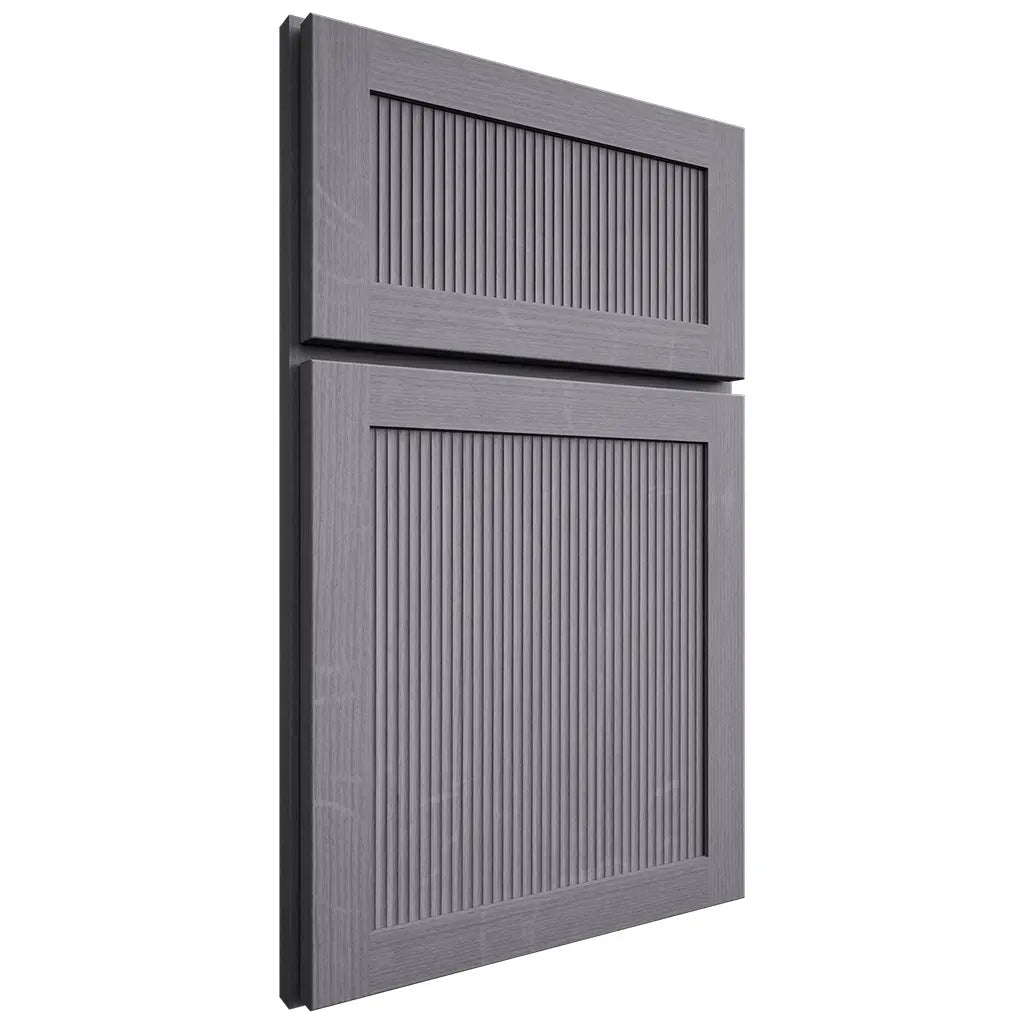Shiloh Cabinetry Full Overlay Reeded Malibu White Oak Quarter Sawn Cadet Door