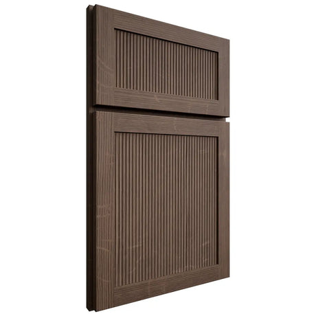 Shiloh Cabinetry Full Overlay Reeded Malibu White Oak Quarter Sawn Mineral Door