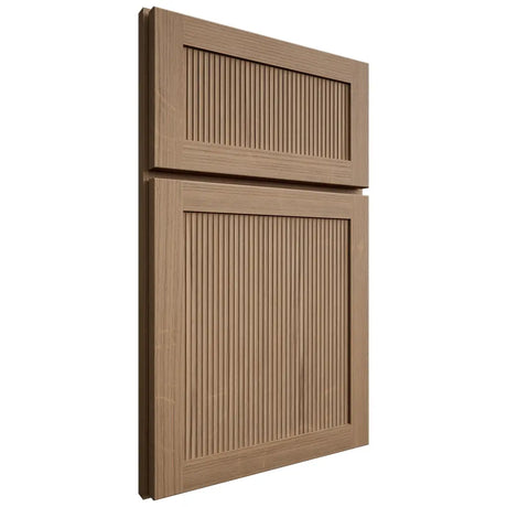 Shiloh Cabinetry Full Overlay Reeded Malibu White Oak Quarter Sawn Natural Door
