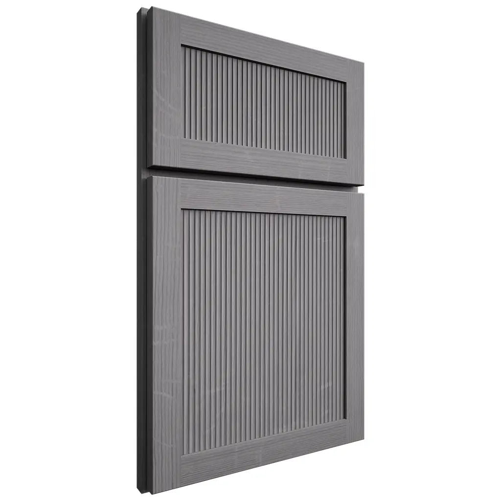 Shiloh Cabinetry Full Overlay Reeded Malibu White Oak Quarter Sawn Sterling Door