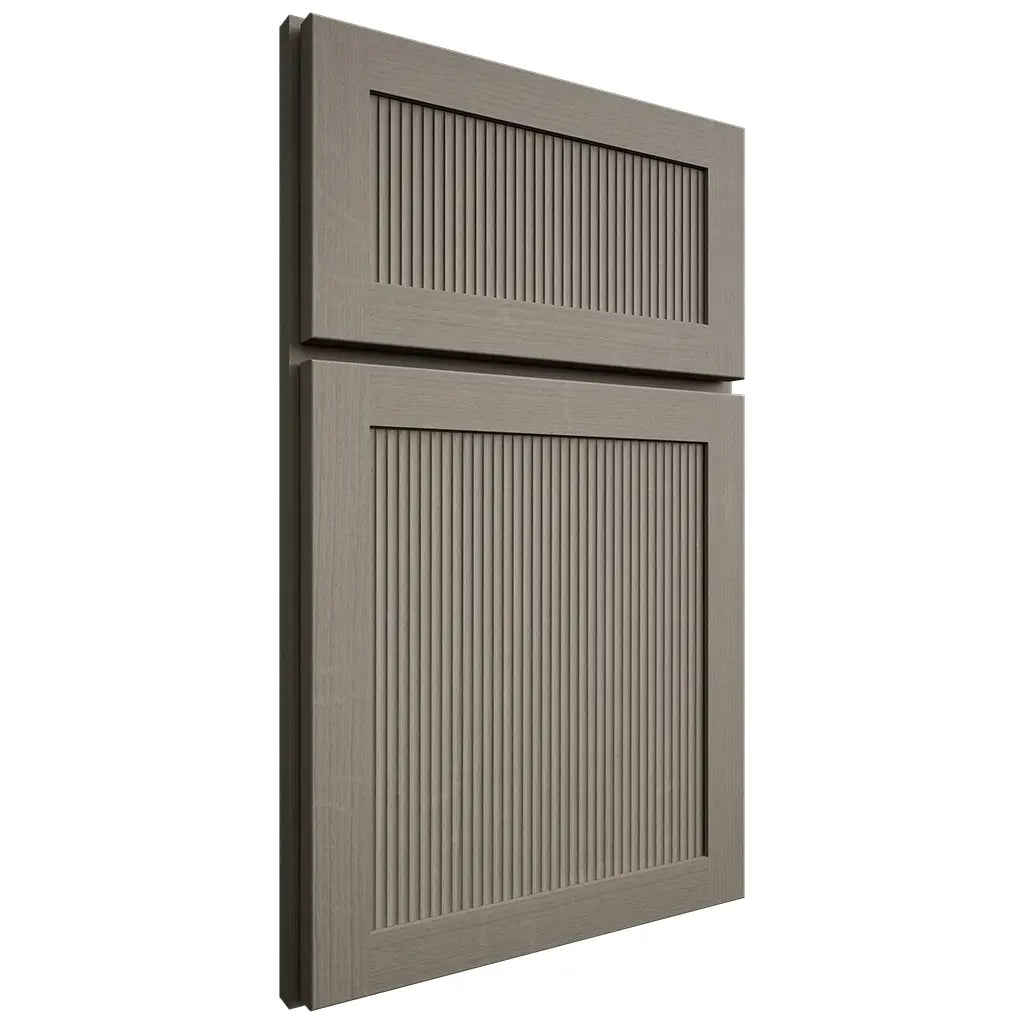 Shiloh Cabinetry Full Overlay Reeded Malibu White Oak Quarter Sawn Thyme Door