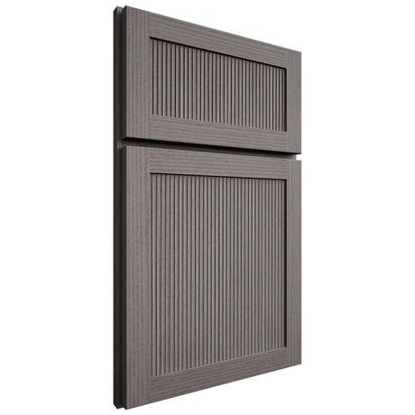 Shiloh Cabinetry Full Overlay Reeded Malibu White Oak Rift Cut Flagstone Door