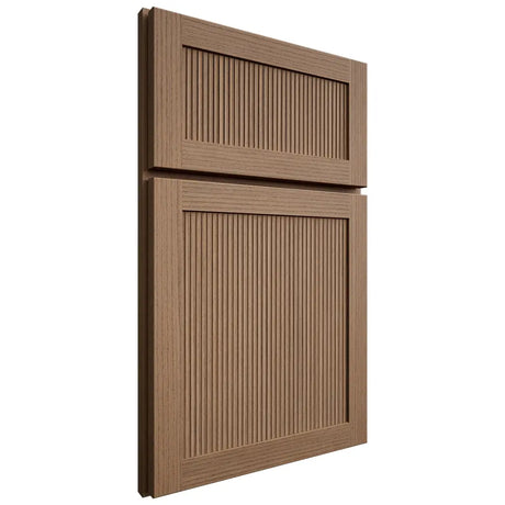 Shiloh Cabinetry Full Overlay Reeded Malibu White Oak Rift Cut Medium Door
