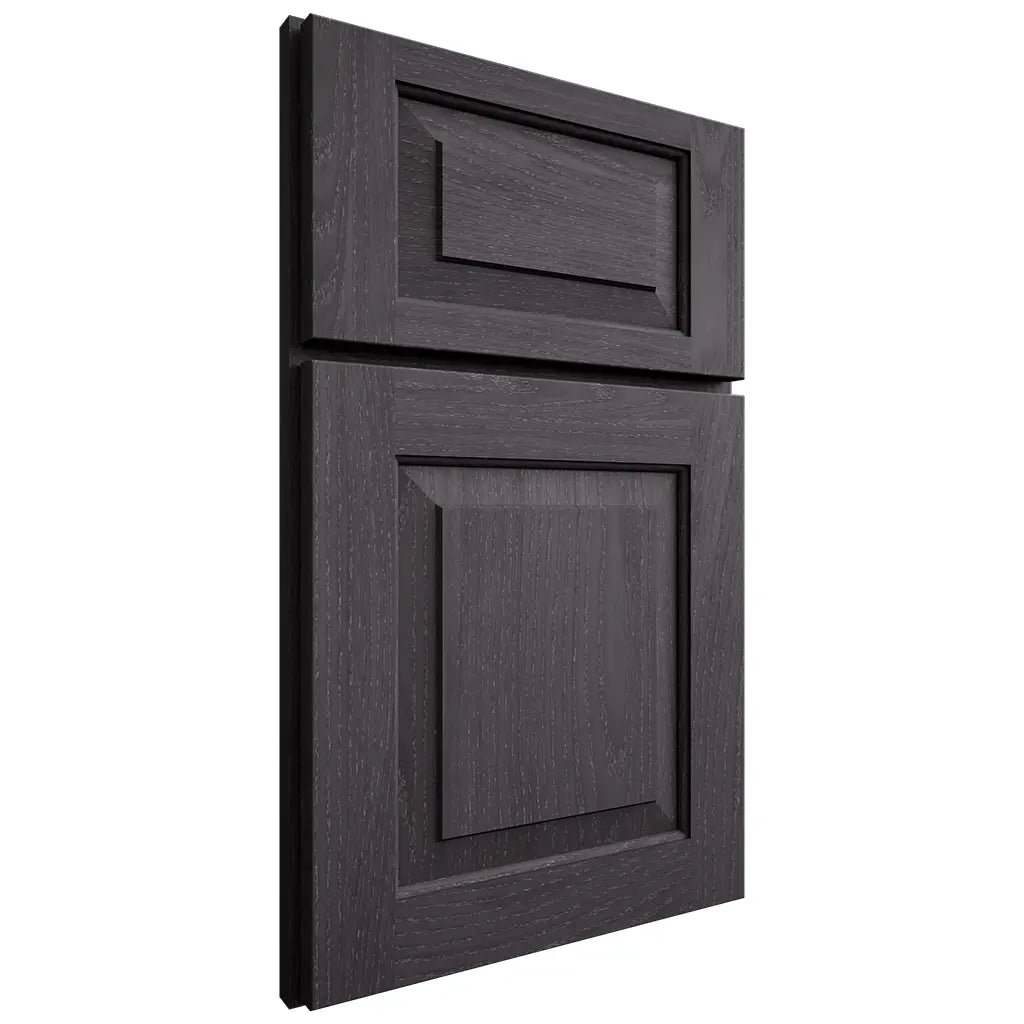 Shiloh Cabinetry Full Overlay Richmond Red Oak Plain Cut Harbor Door